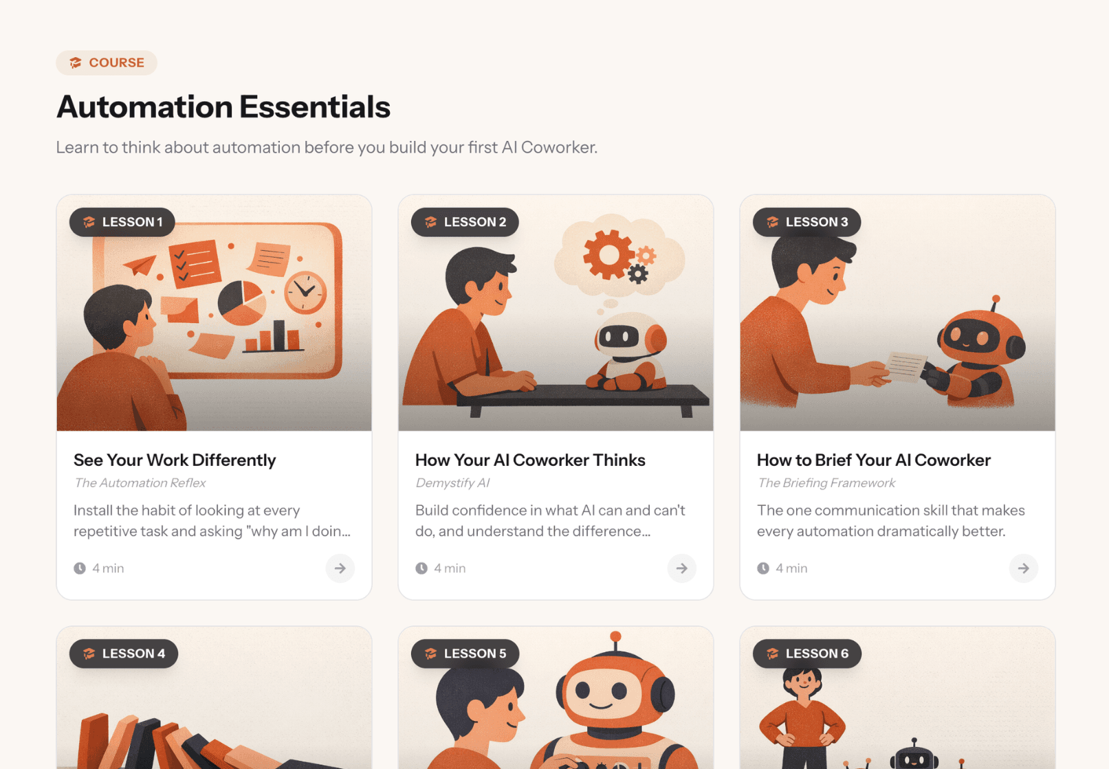 Automation Essentials — 6 interactive lessons