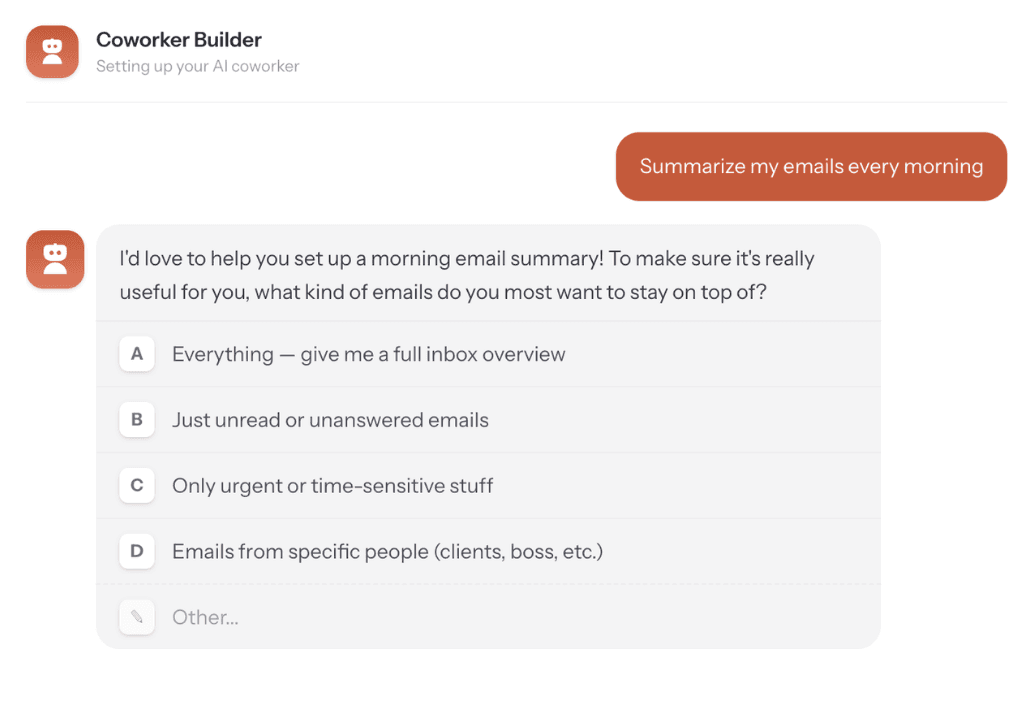 Describe step - AI 101 app interface